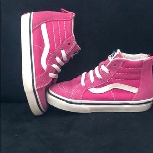 Kids vans hi zip sneakers